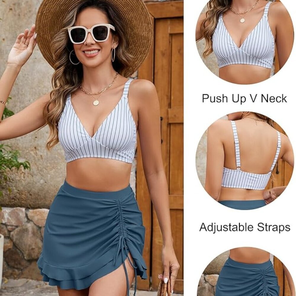Blooming Jelly Women's High Waisted Bikini Sets